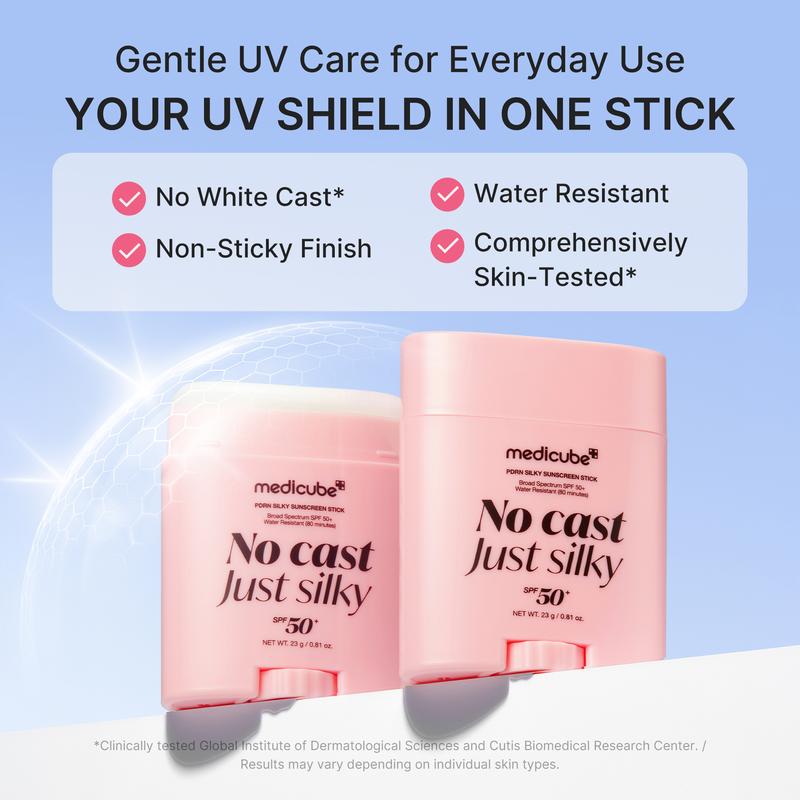 PDRN Silky Sunscreen Stick | SPF 50 Airy & Pore-Blurring Finish | 0.81 oz.