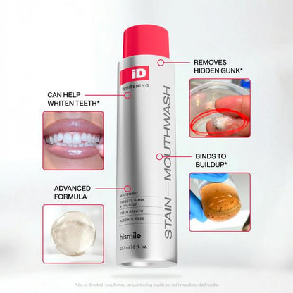 Stain Whitening Mouthwash for White Teeth, Freshens Breath with Essential Oils 237ml