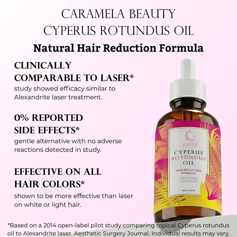 BBOJI Cyperus Rotundus Oil for Natural Hair Reduction - 60ml/2oz