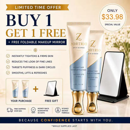 ZORTRIO™ Instant Face Temporary Tightener – Instant visible results in 30 seconds