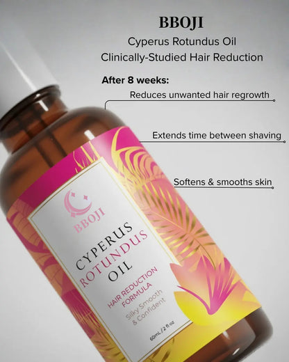 BBOJI Cyperus Rotundus Oil for Natural Hair Reduction - 60ml/2oz