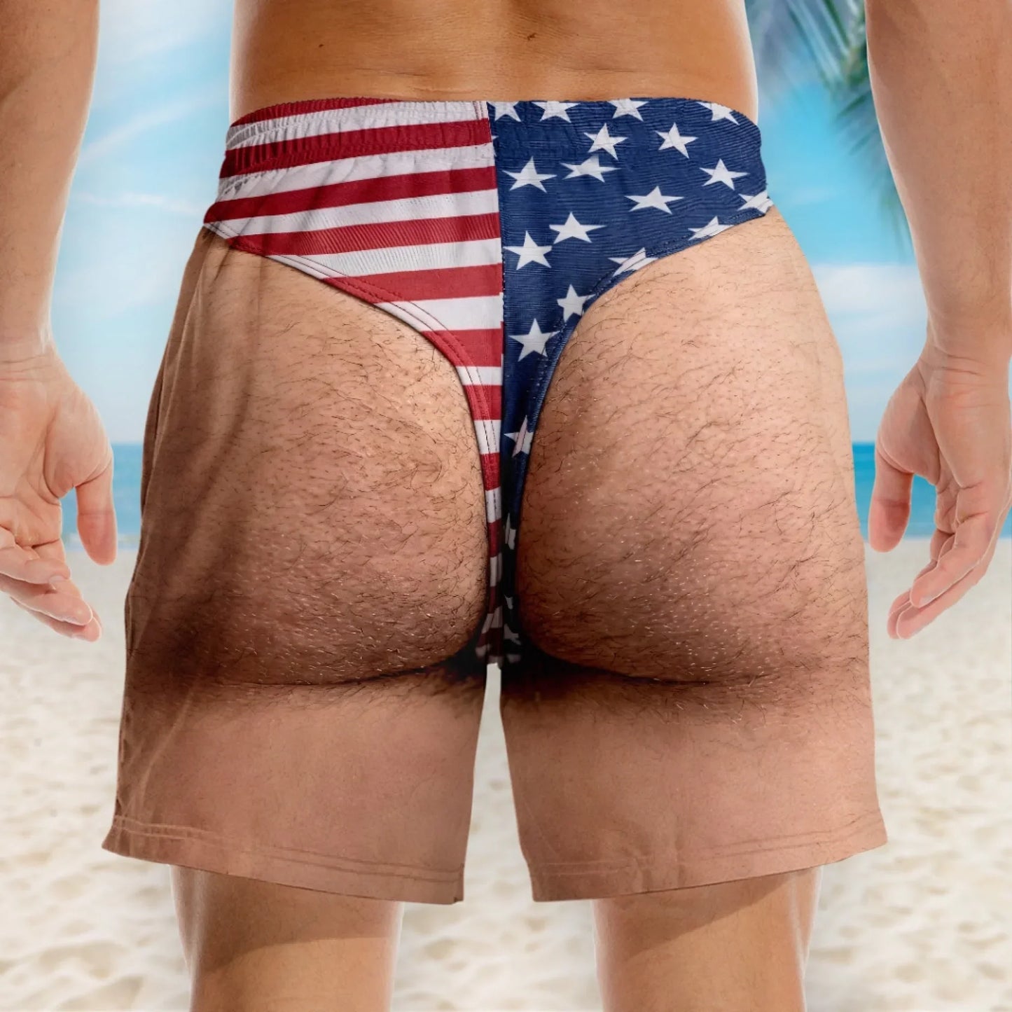 🔥2026 New American Fun & Personalized Patriotic Men's Swim Trunks – Freedom & Leisure 😂