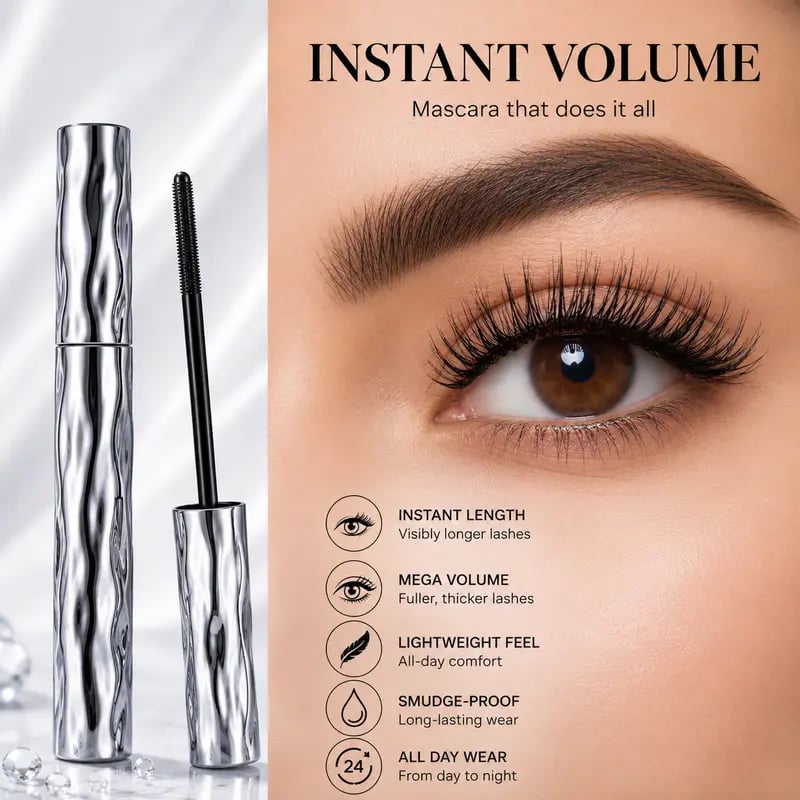 🎁BUY 1 GET 1 FREE🎁Volumizing Lengthening Smudge—Proof Mascara with Nourishing Formula