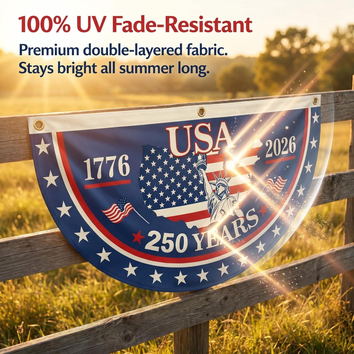 The 1776-2026 Legacy Banner: 100% Veteran-Handcrafted 250th Anniversary Heritage Flag-2