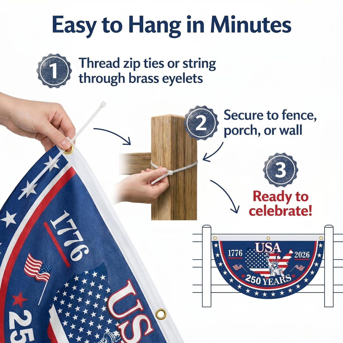 The 1776-2026 Legacy Banner: 100% Veteran-Handcrafted 250th Anniversary Heritage Flag-2