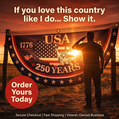 The 1776-2026 Legacy Banner: 100% Veteran-Handcrafted 250th Anniversary Heritage Flag-2