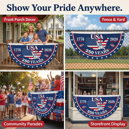 The 1776-2026 Legacy Banner: 100% Veteran-Handcrafted 250th Anniversary Heritage Flag-2
