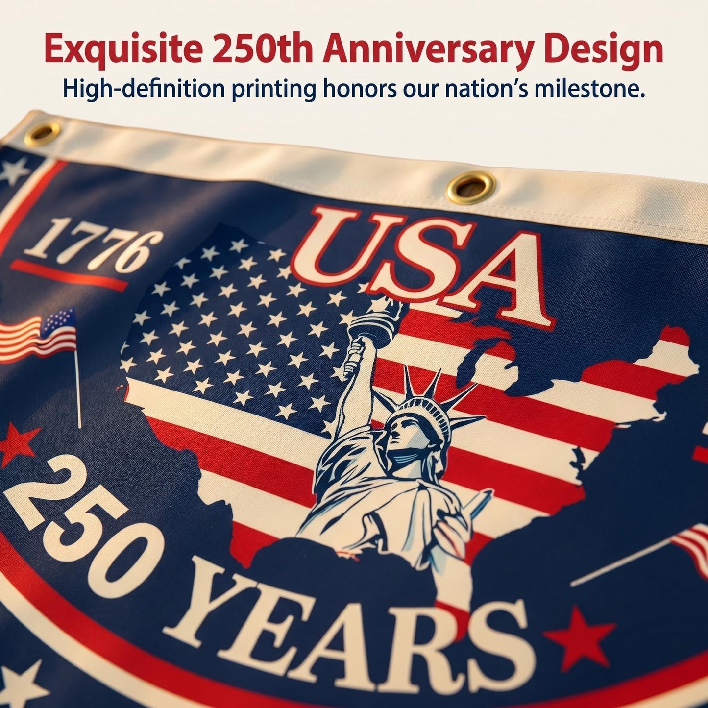 The 1776-2026 Legacy Banner: 100% Veteran-Handcrafted 250th Anniversary Heritage Flag-2