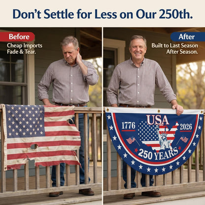 The 1776-2026 Legacy Banner: 100% Veteran-Handcrafted 250th Anniversary Heritage Flag-2