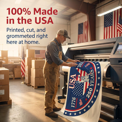 The 1776-2026 Legacy Banner: 100% Veteran-Handcrafted 250th Anniversary Heritage Flag-2