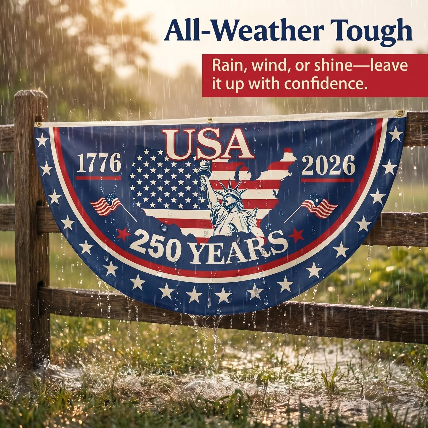 The 1776-2026 Legacy Banner: 100% Veteran-Handcrafted 250th Anniversary Heritage Flag-2