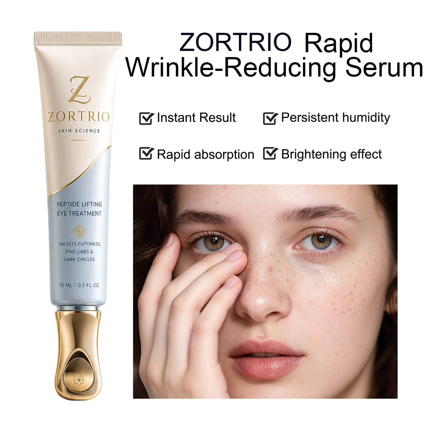 ZORTRIO™ Instant Face Temporary Tightener – Instant visible results in 30 seconds