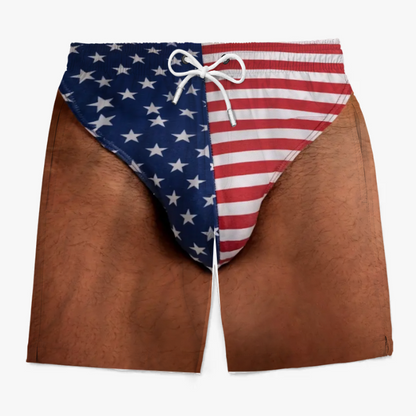 🔥2026 New American Fun & Personalized Patriotic Men's Swim Trunks – Freedom & Leisure 😂