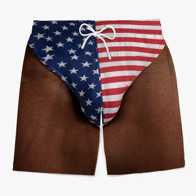 🔥2026 New American Fun & Personalized Patriotic Men's Swim Trunks – Freedom & Leisure 😂
